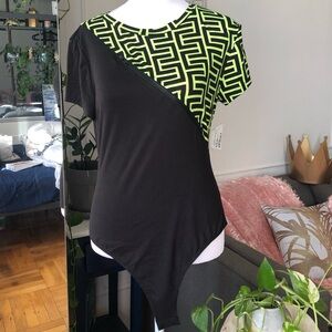 2 TONE VIBRANT BODYSUIT 💚🖤